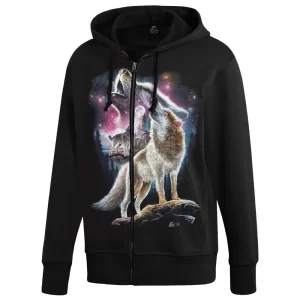 H-A606 Wolf Hoodie Glows in the Dark