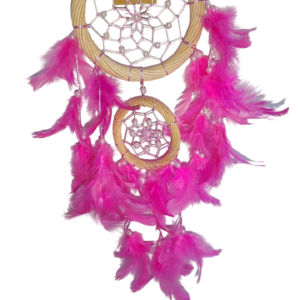 Drem Catcher Fluo Pink feathers