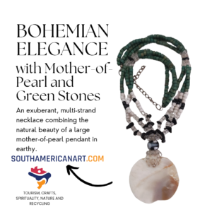 Bohemian Elegance with Mother-of-Pearl and Green Stones