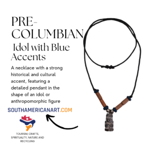 Pre-Columbian Idol with Blue Accents