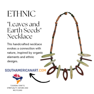 Ethnic "Leaves and Earth Seeds" Necklace