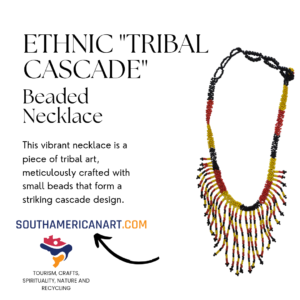 Ethnic "Tribal Cascade" Beaded Necklace