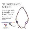 "Flowers and Spikes" Necklace with Lavender and Earth Tones
